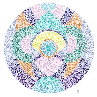 Saatchi Art Artist Daphné Essiet; Paintings, “Sacred Geometry Dotted Circle” #art