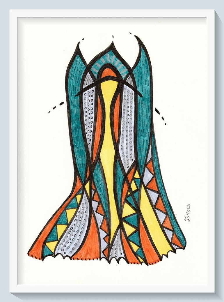 Original Contemporary Abstract Drawing by Ewa Dura