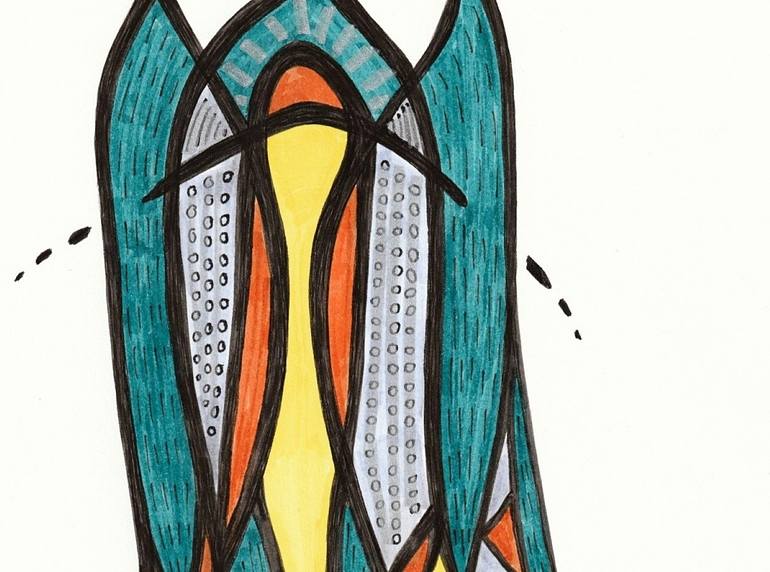 Original Contemporary Abstract Drawing by Ewa Dura