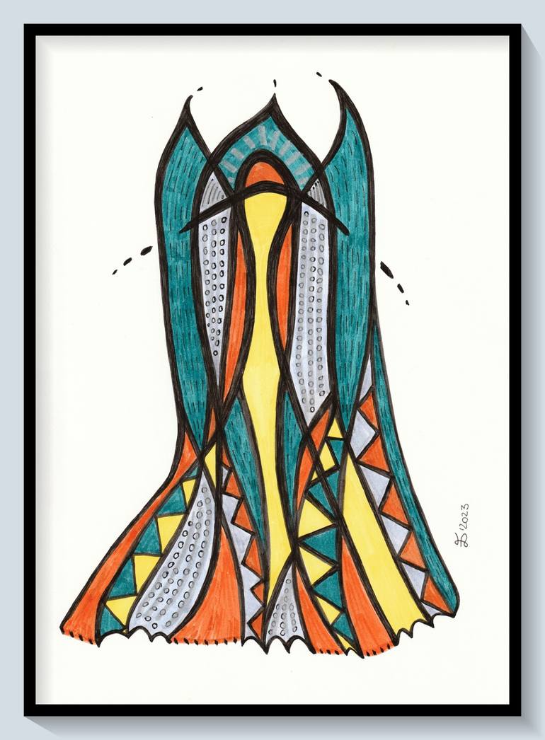 Original Contemporary Abstract Drawing by Ewa Dura