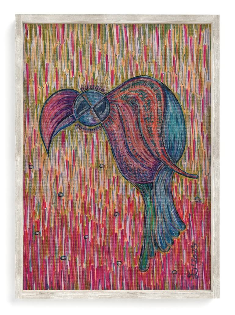 Original Abstract Animal Painting by Ewa Dura