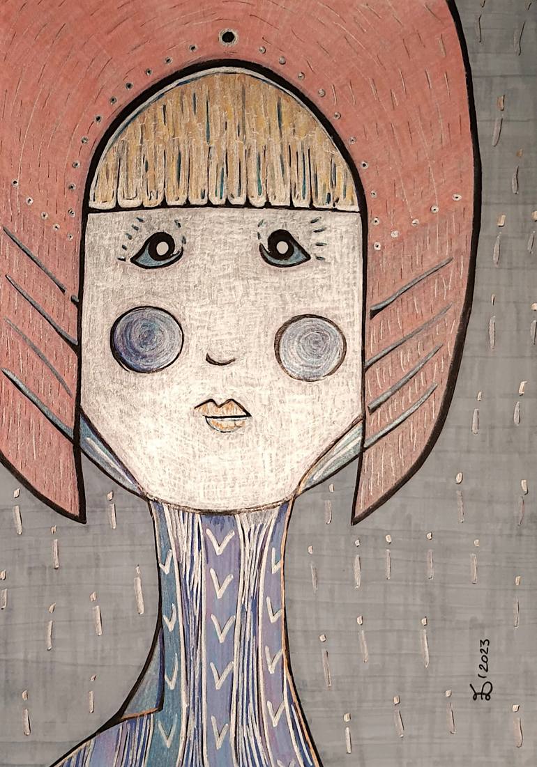 Original Art Deco Women Painting by Ewa Dura