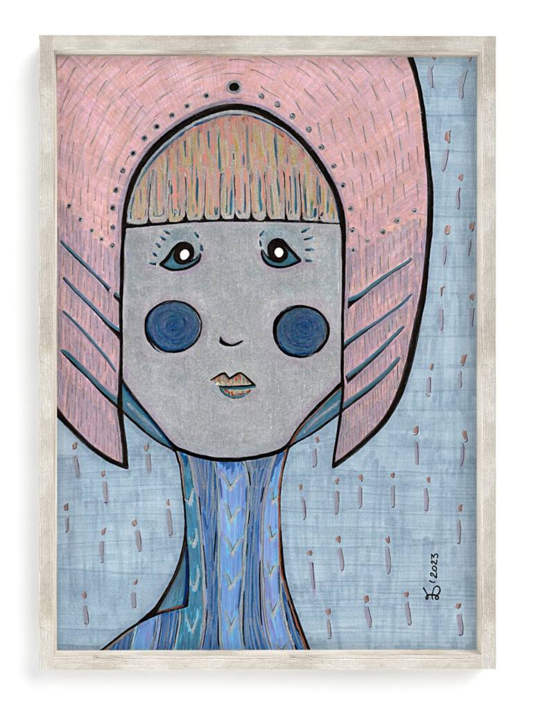Original Art Deco Women Painting by Ewa Dura