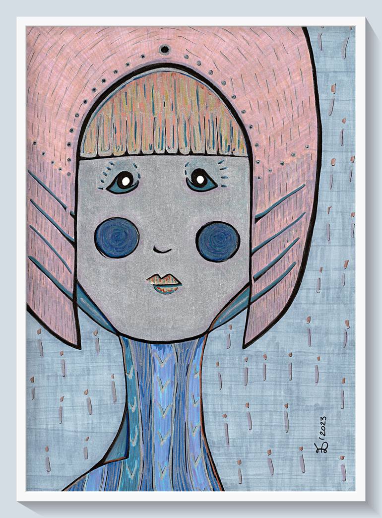 Original Art Deco Women Painting by Ewa Dura