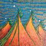 Spring. Seasons. Painting by Ewa Dura.