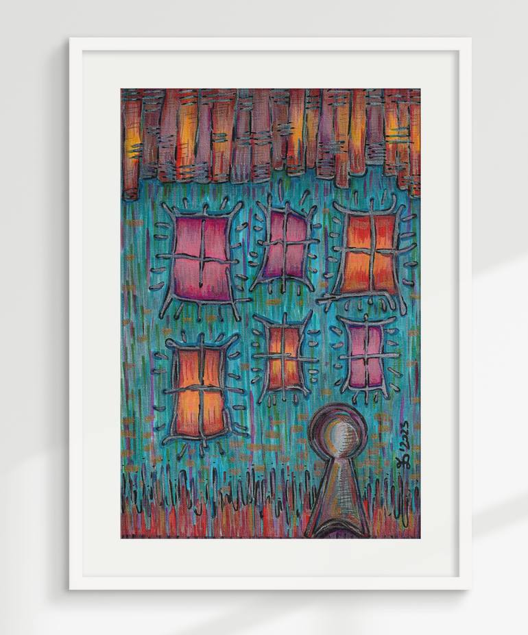 Original Contemporary Architecture Painting by Ewa Dura