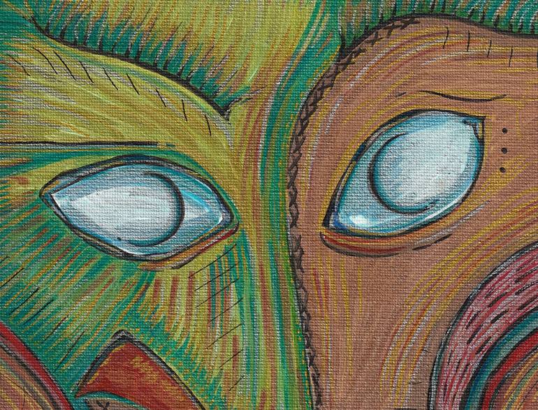 Original Abstract People Painting by Ewa Dura