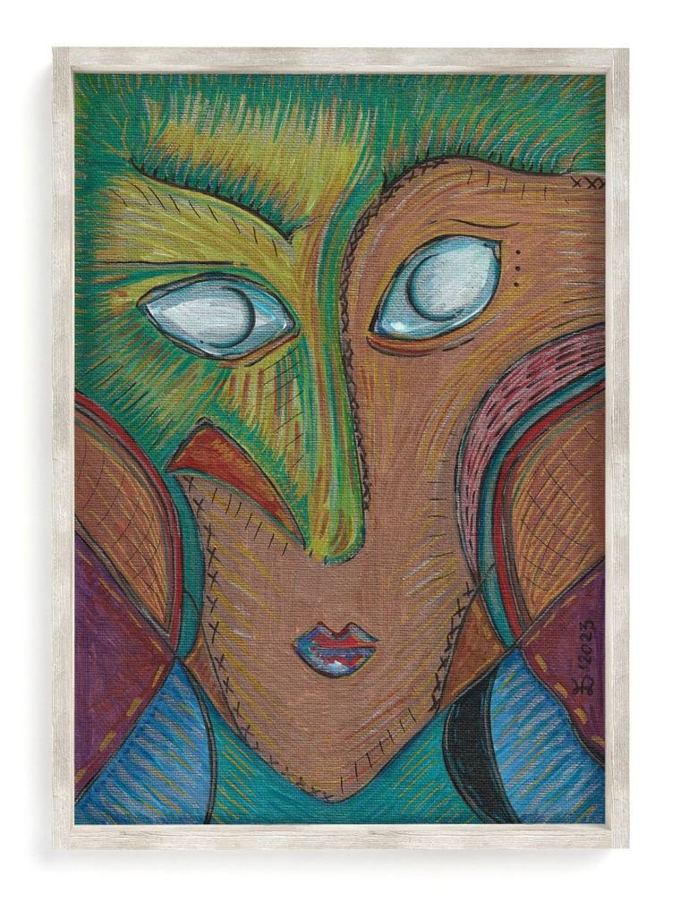 Original Abstract People Painting by Ewa Dura