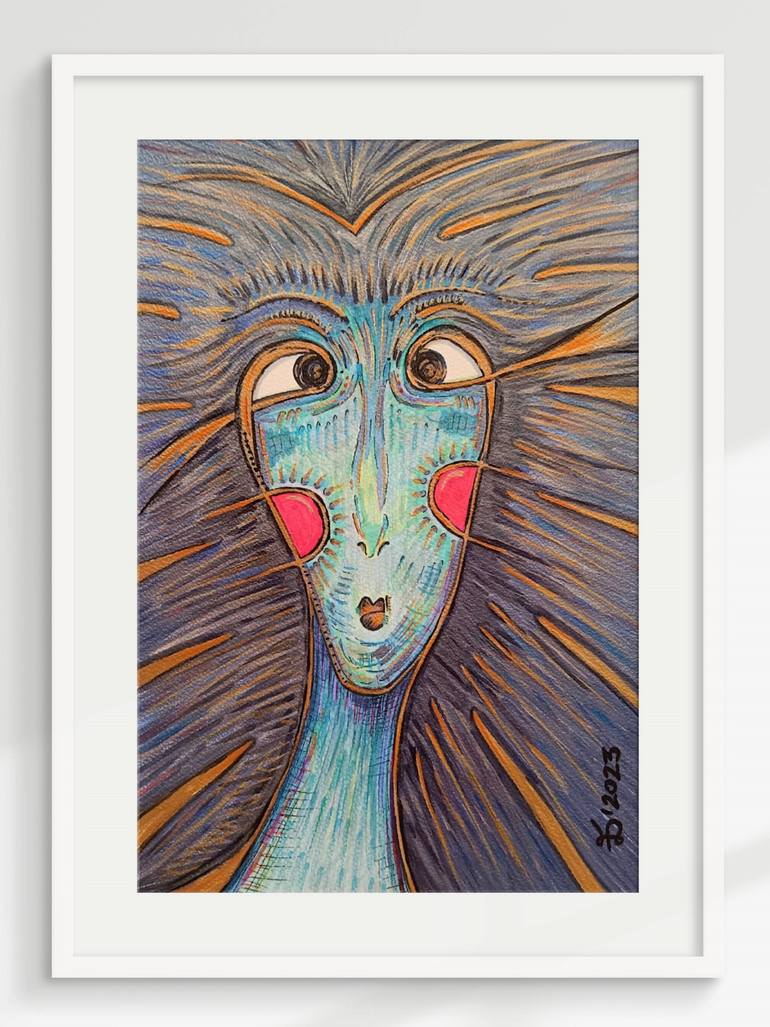 Original Contemporary People Drawing by Ewa Dura