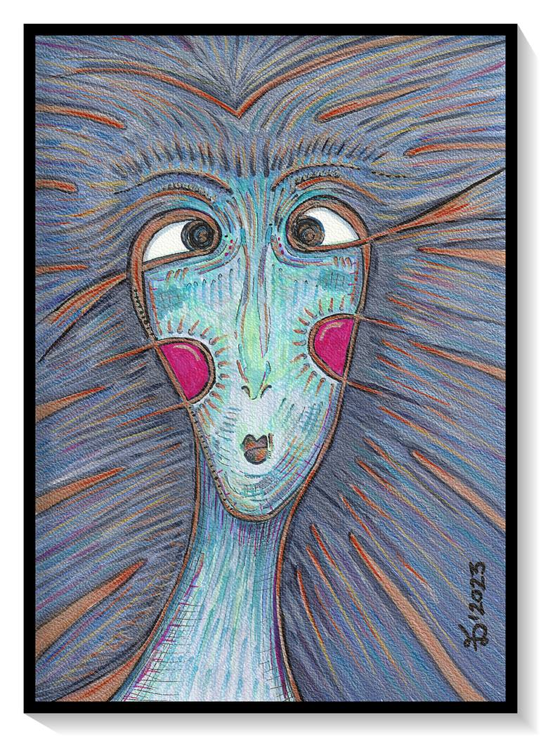 Original Contemporary People Drawing by Ewa Dura