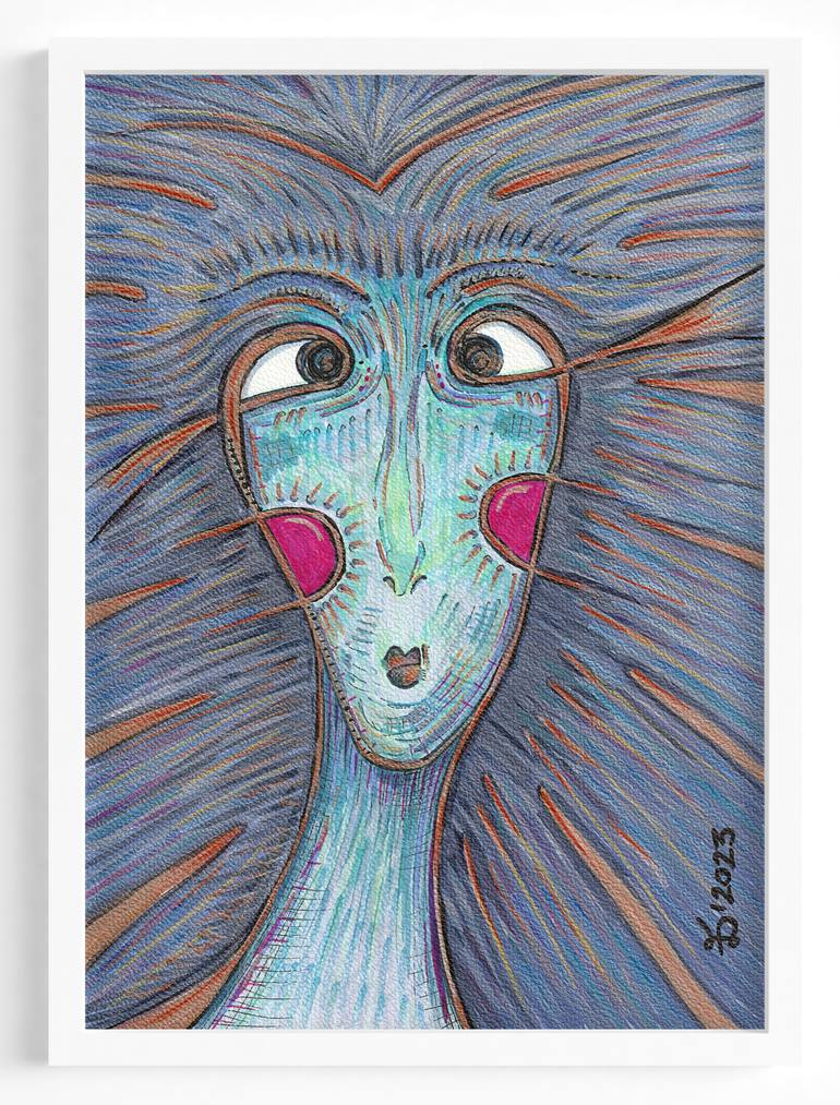 Original Contemporary People Drawing by Ewa Dura