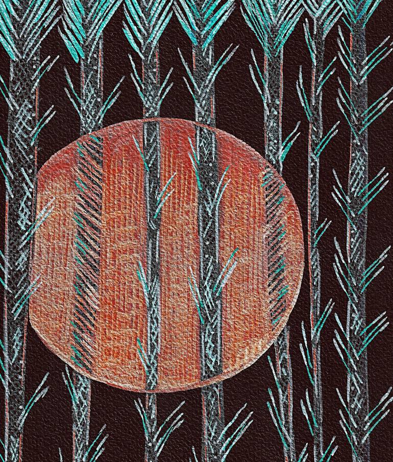 Original Abstract Nature Drawing by Ewa Dura