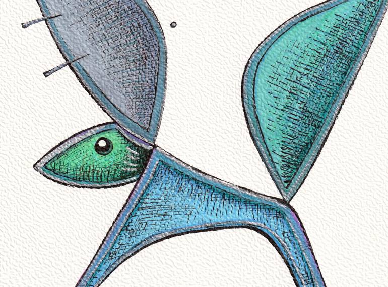 Original Surrealism Animal Drawing by Ewa Dura
