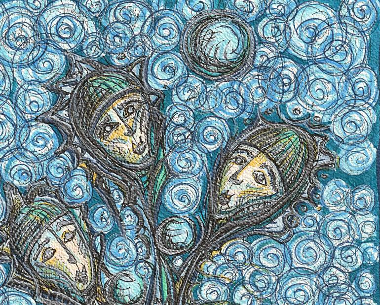 Original Expressionism Men Painting by Ewa Dura