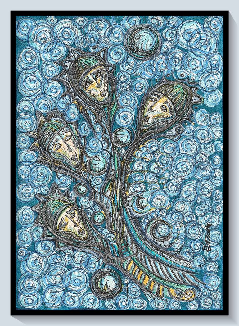 Original Expressionism Men Painting by Ewa Dura