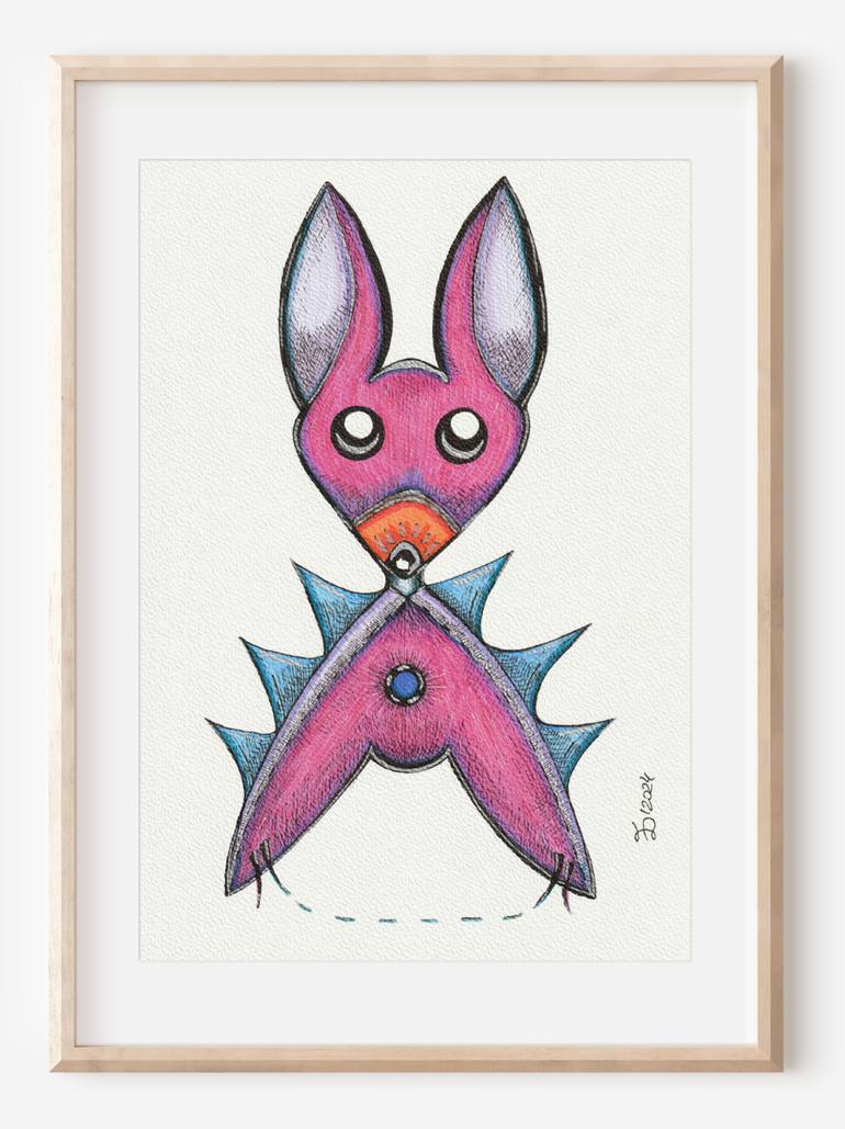 Original Abstract Love Drawing by Ewa Dura