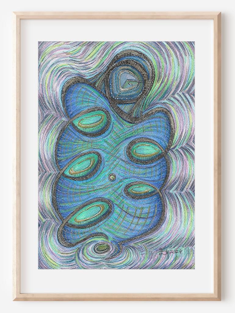 Original Expressionism Abstract Drawing by Ewa Dura