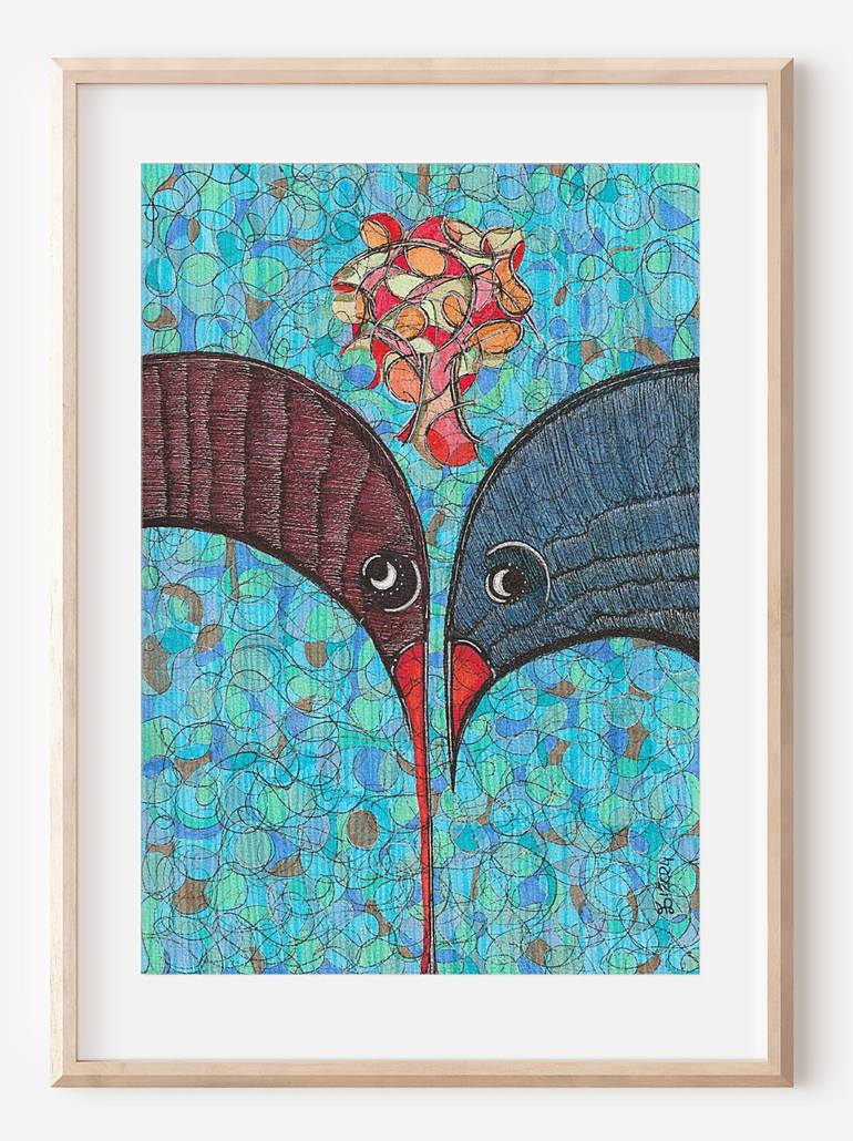 Original Contemporary Abstract Drawing by Ewa Dura