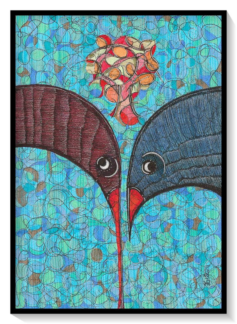Original Contemporary Abstract Drawing by Ewa Dura