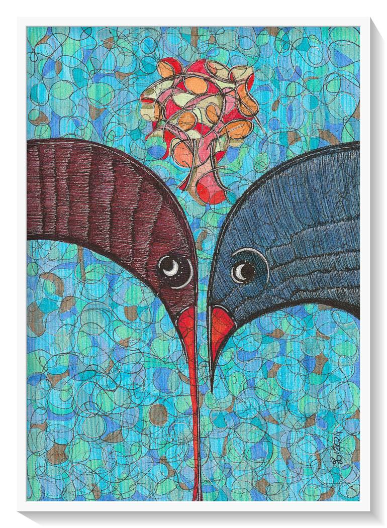 Original Contemporary Abstract Drawing by Ewa Dura
