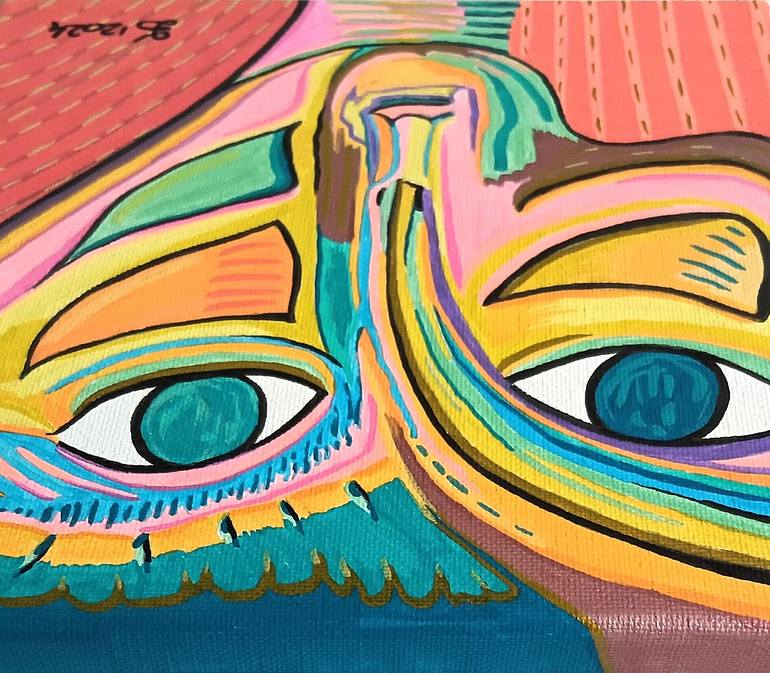 Original Expressionism Men Painting by Ewa Dura