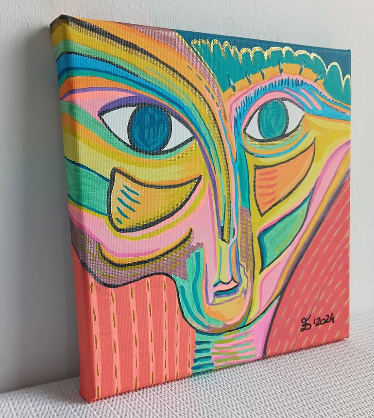 Original Expressionism Men Painting by Ewa Dura