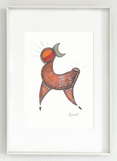 Original Surrealism Abstract Drawing by Ewa Dura