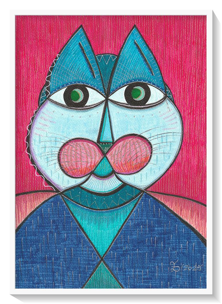 Original Expressionism Animal Painting by Ewa Dura