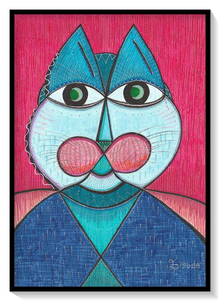 Original Expressionism Animal Painting by Ewa Dura