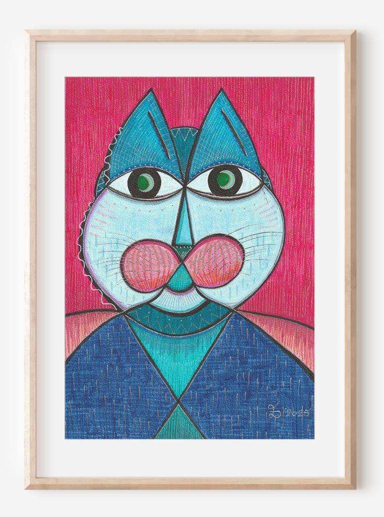 Original Expressionism Animal Painting by Ewa Dura