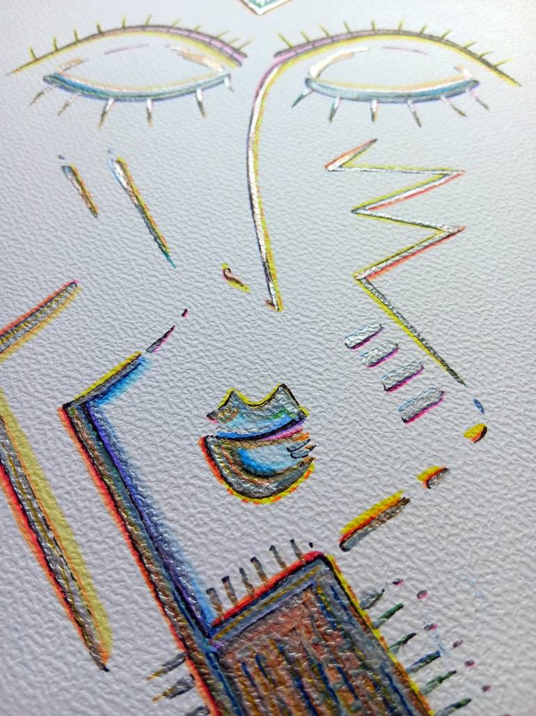 Original Contemporary Abstract Drawing by Ewa Dura