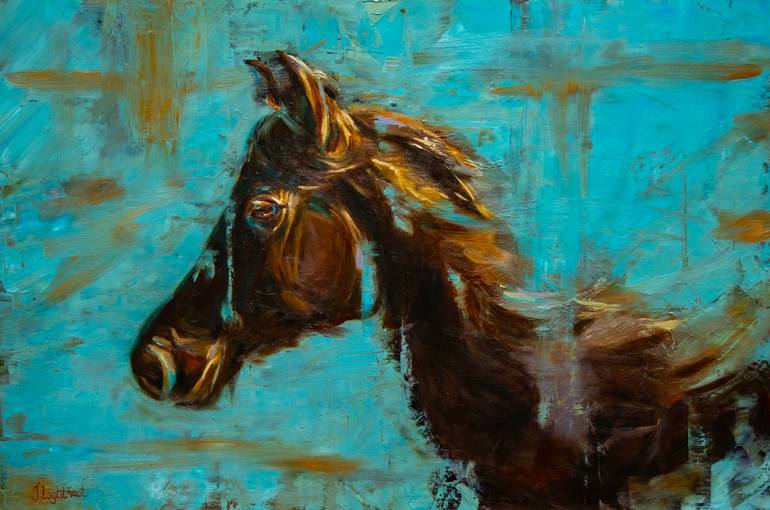 Original Impressionism Animal Painting by Jamie Lightfoot