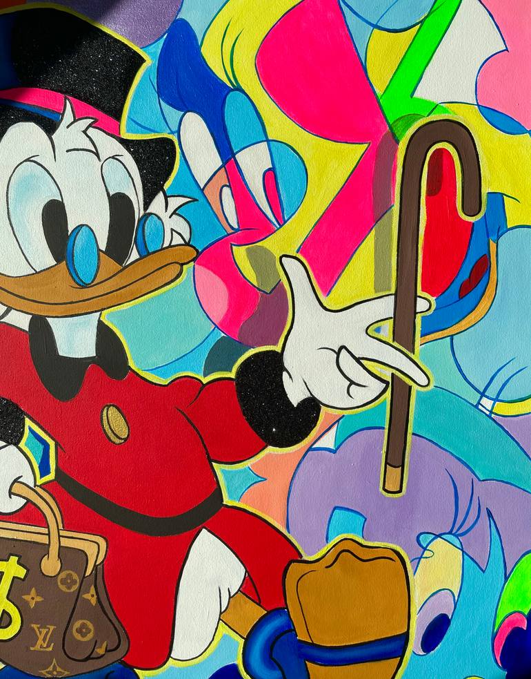 Original Modernism Cartoon Painting by Daria Kochetkova