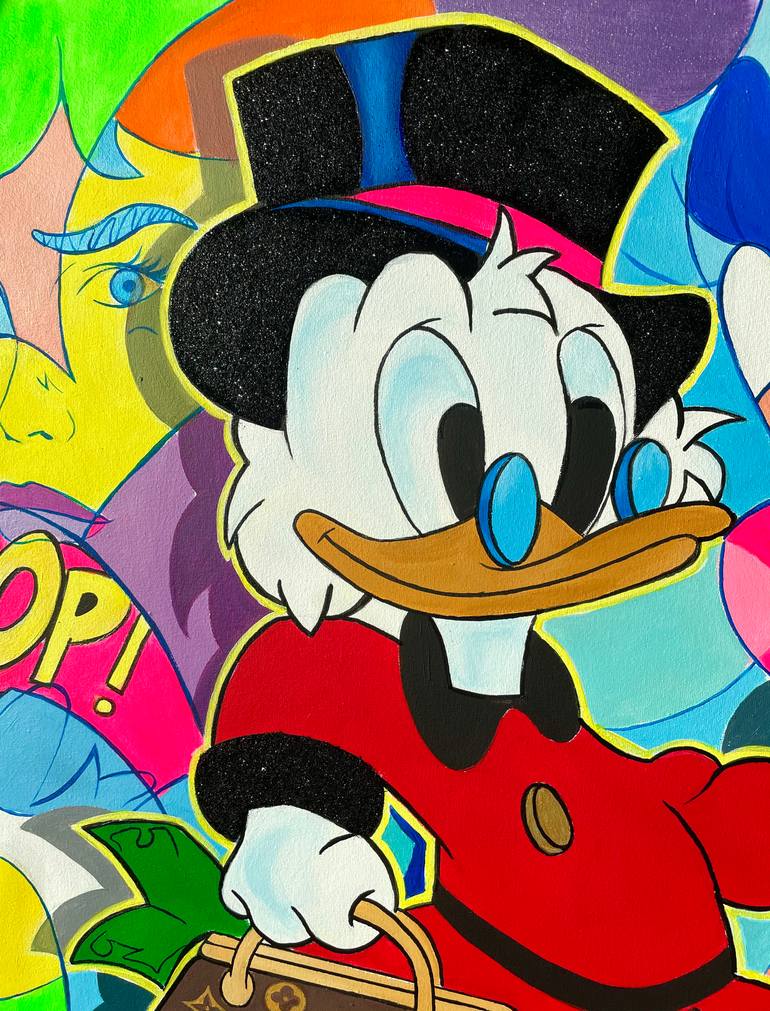 Original Modernism Cartoon Painting by Daria Kochetkova