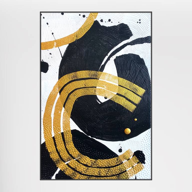 Original calligraphy Abstract Painting by Sandra Carvajal - Starling