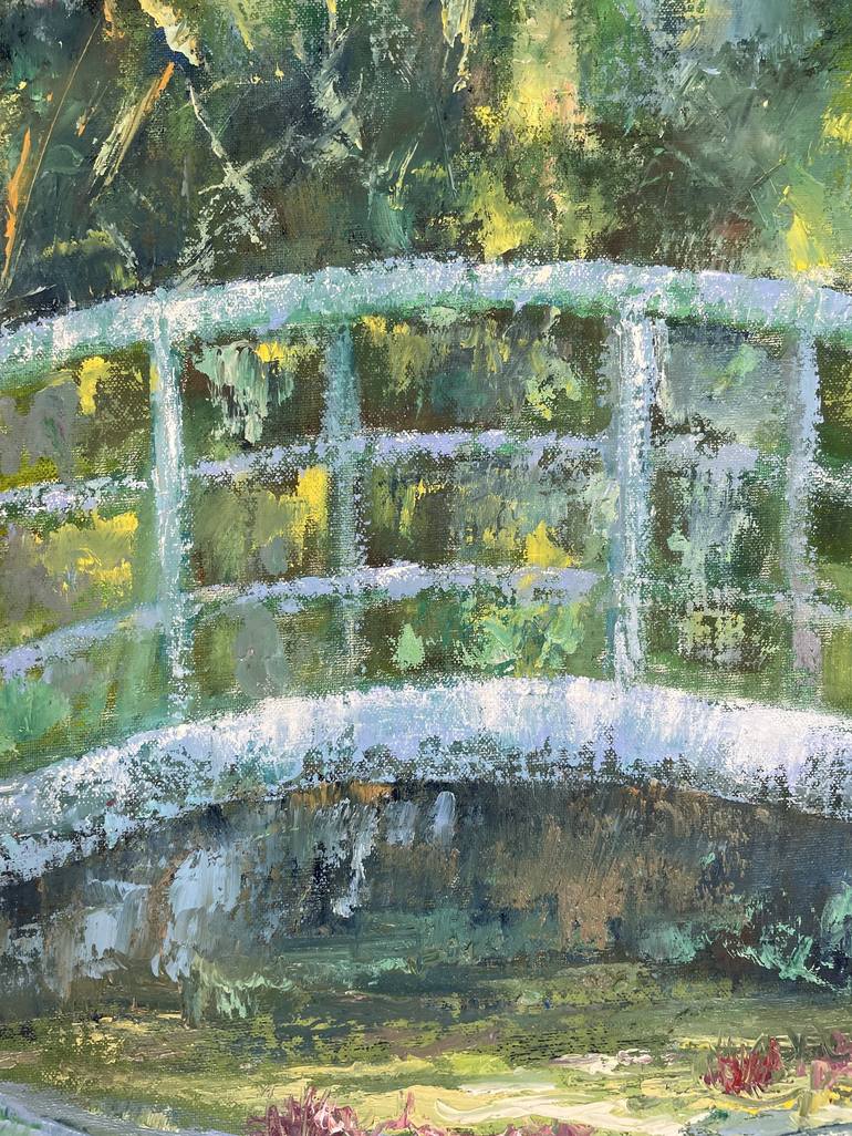 Original Impressionism Garden Painting by Aleksandr Ibragimov