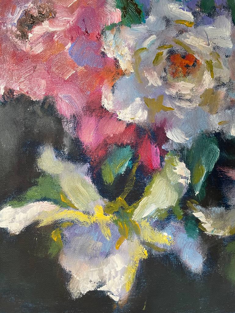 Original Impressionism Floral Painting by Aleksandr Ibragimov