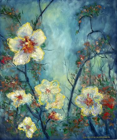 Original Floral Painting by Aleksandr Ibragimov