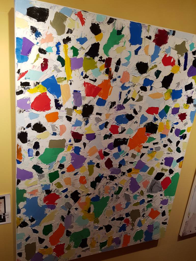 Original Abstract Expressionism Abstract Painting by S Gordon Harwood