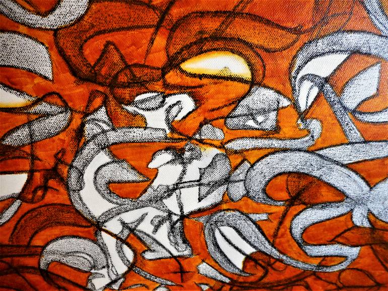 Original Abstract Expressionism Abstract Painting by Manuel Santiago