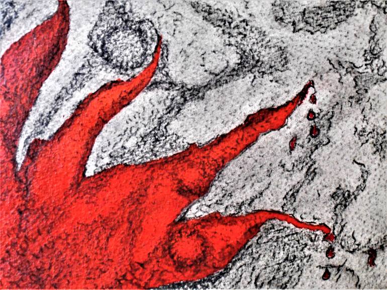 Original Abstract Expressionism Abstract Drawing by Manuel Santiago