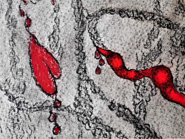 Original Abstract Expressionism Abstract Drawing by Manuel Santiago
