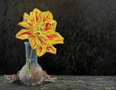 Original Expressionism Floral Paintings by Patrick Riley