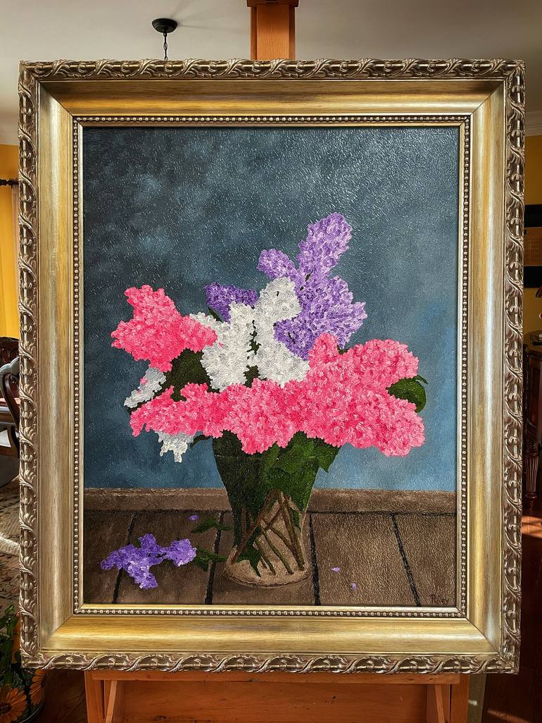 Original Expressionism Floral Painting by Patrick Riley