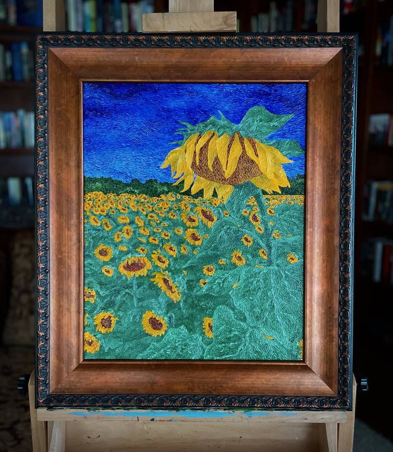 Original Expressionism Floral Painting by Patrick Riley