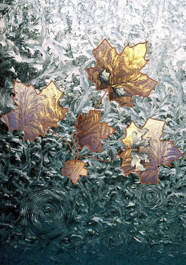Frozen leaves on the Volga! - Limited Edition of 2 thumb