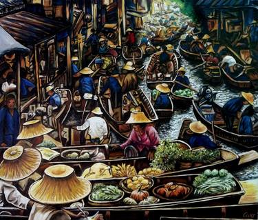 Floating Market, Bangkok, Thailand - No.H. thumb