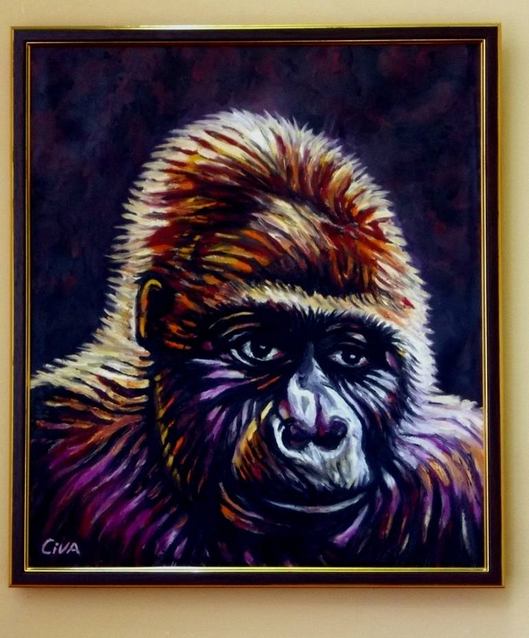 Original Documentary Animal Painting by Dan Civa