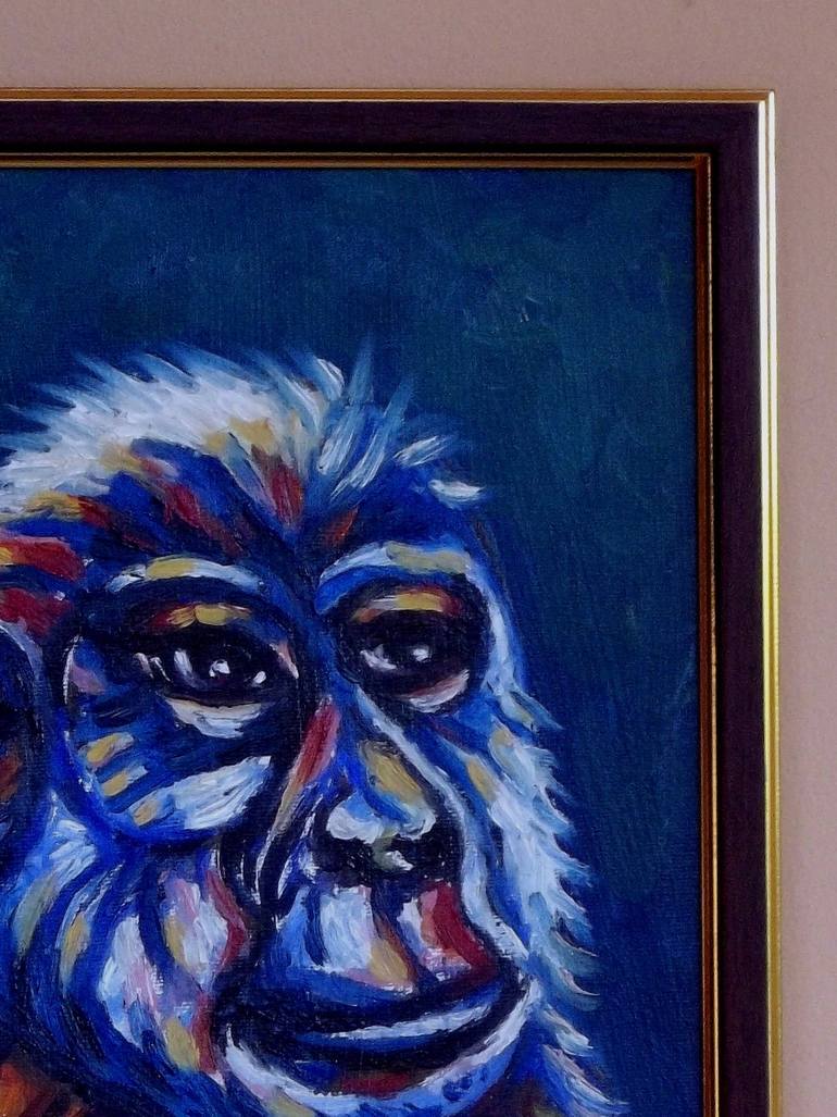 Chimpanzee portrait (chimp 8) Painting by Dan Civa Saatchi Art