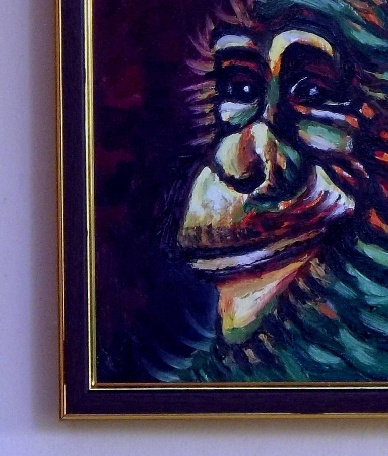 Chimpanzee portrait (chimp 9) Painting by Dan Civa Saatchi Art